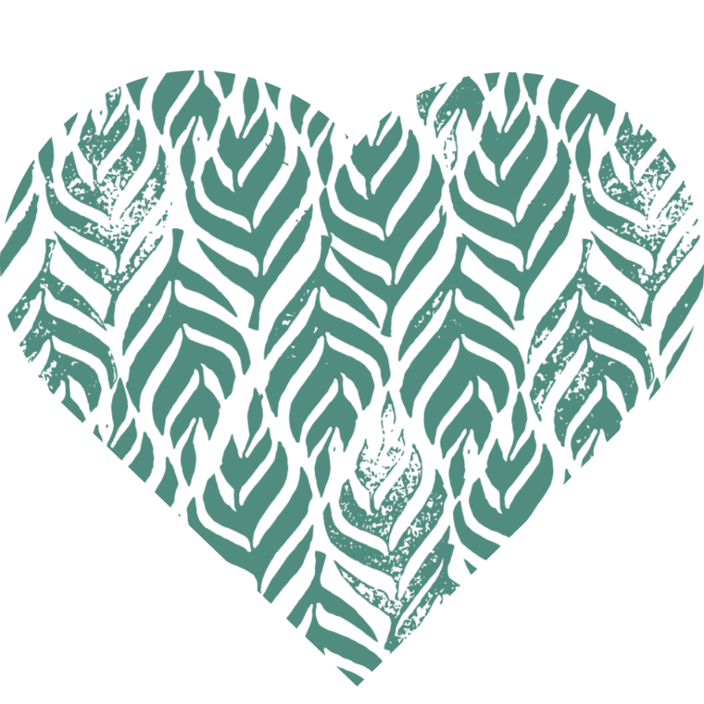 a green leaf heart pattern